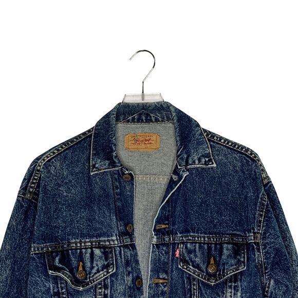 Vintage 80s Levis Acid Wash Denim Trucker Jean Jacket USA 4 Pocket XS Unisex - Picture 5 of 10